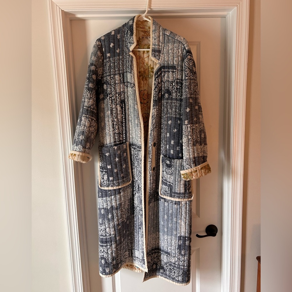 Free People Quilted Pattern Coat